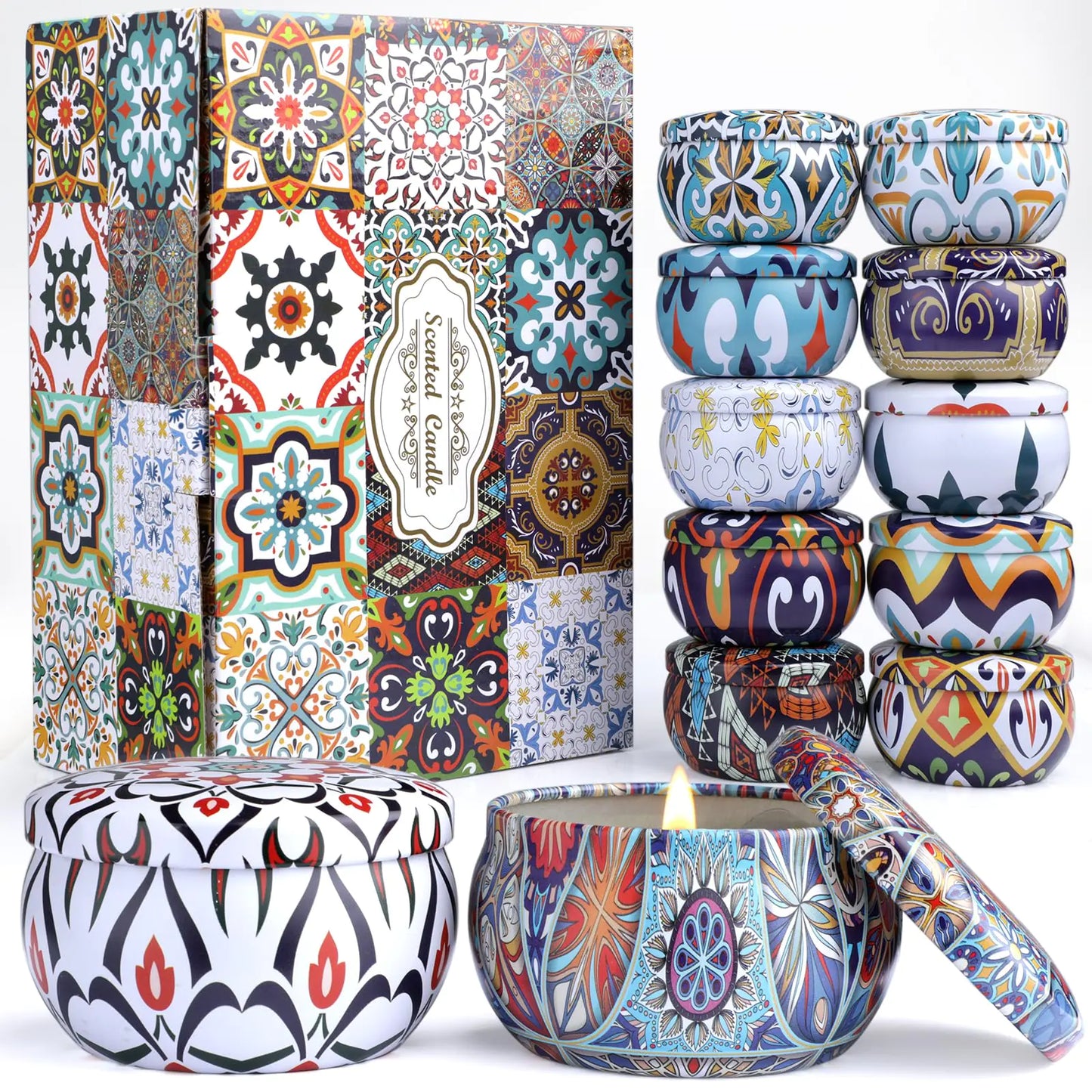 Scented Candles Gift Set, 12 Pack