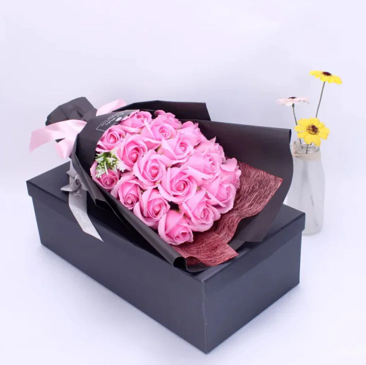 Elegant Soap Roses Bouquet & Gift Box