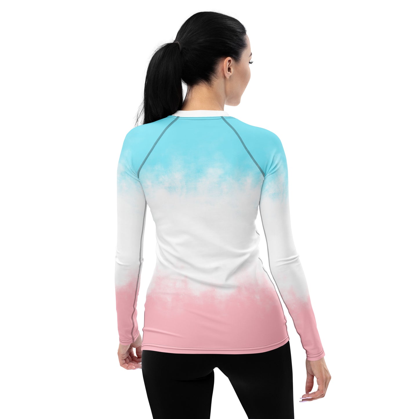 Swimwear - White/Tie-Dye Women's Rash Guard