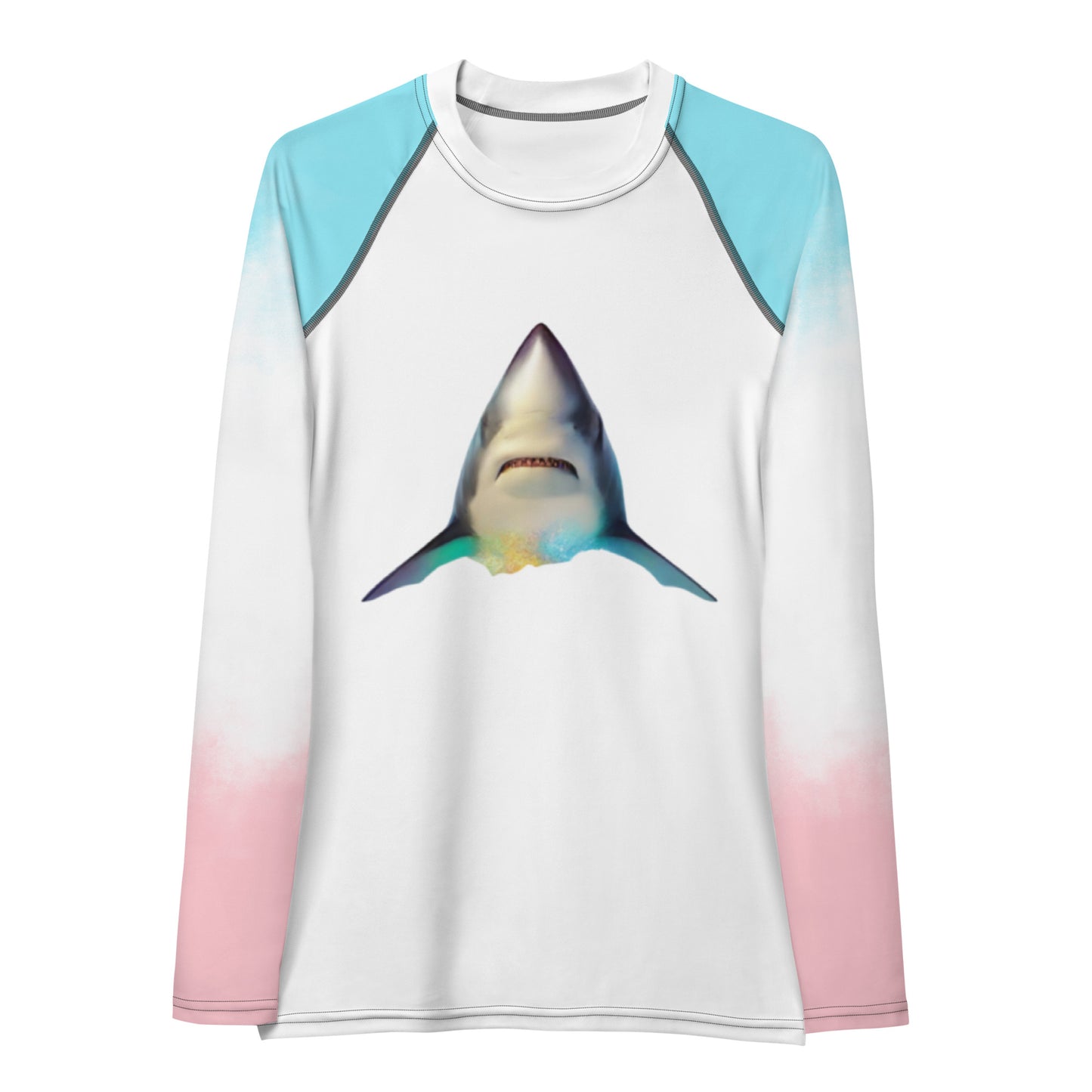 Swimwear - White/Tie-Dye Women's Rash Guard