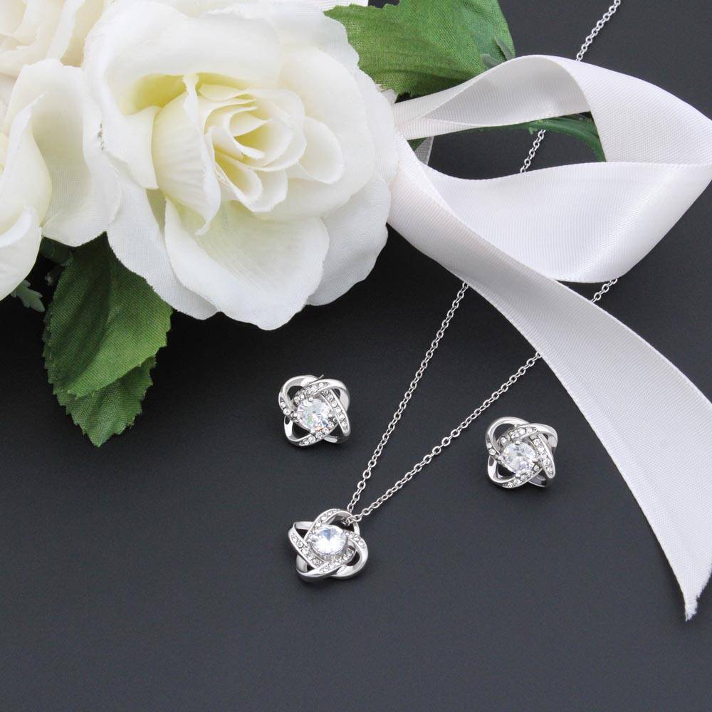 To My Mum - Love Knot Necklace and Earring Set