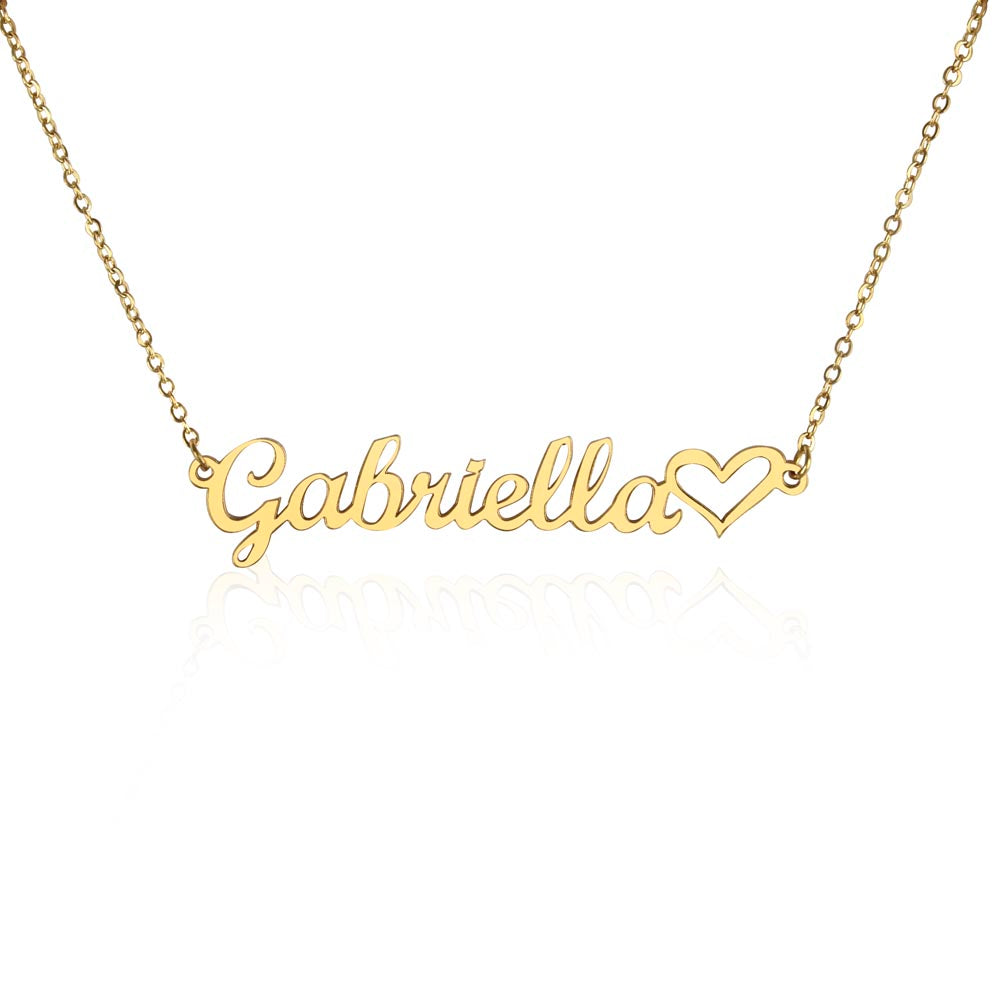 Name Necklace with heart detail for Mum
