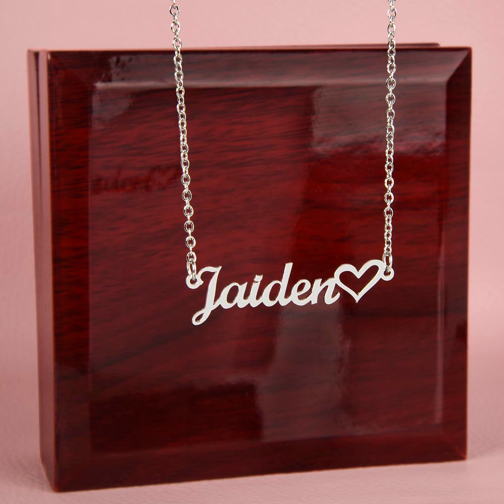 Name Necklace with heart detail for Mum