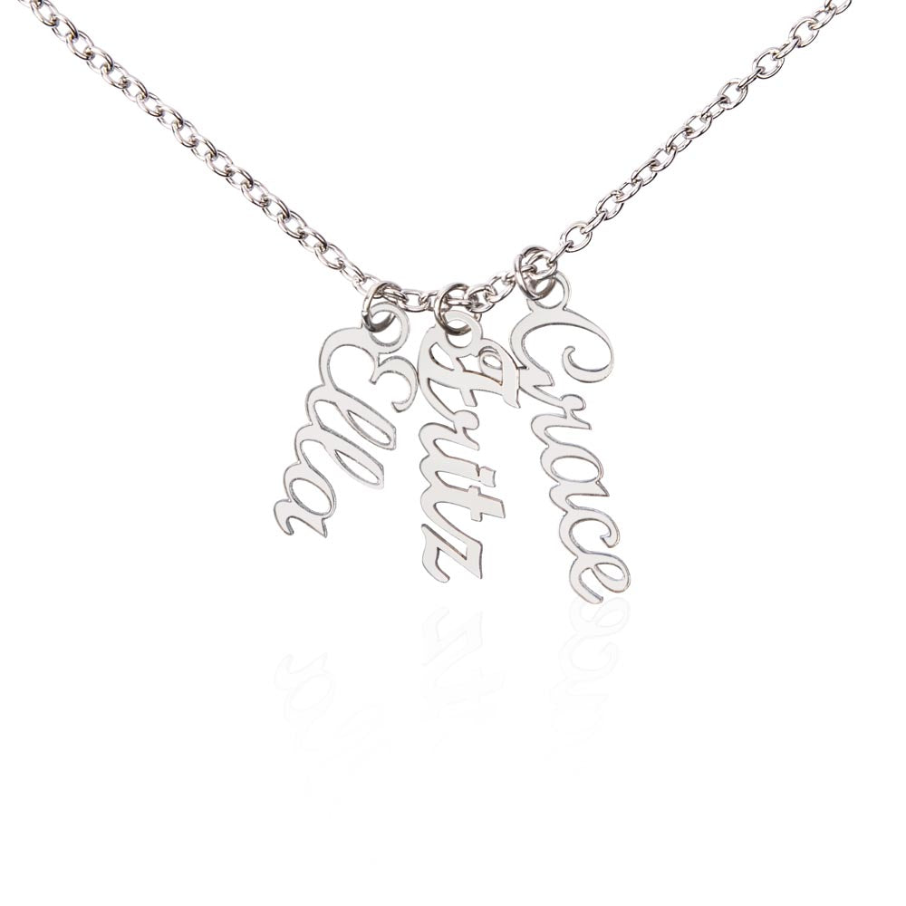 To Grandma - Vertical Name Necklace
