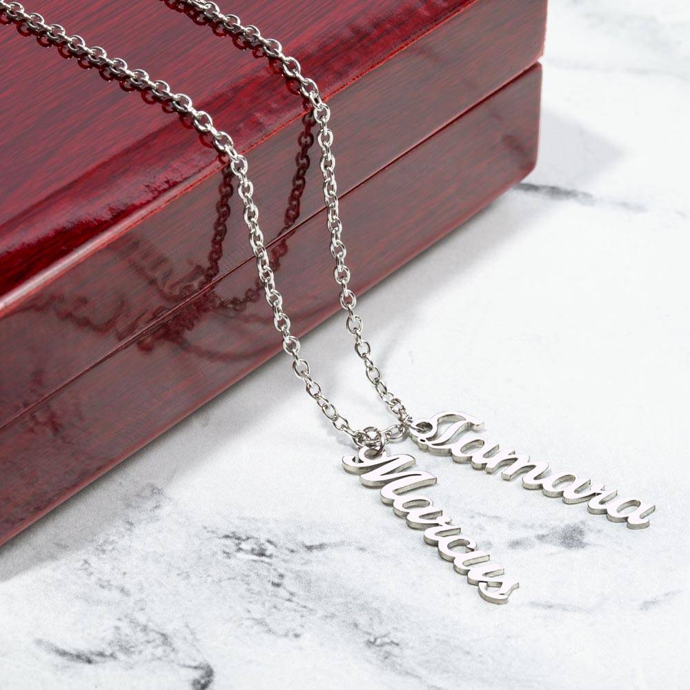 To Grandma - Vertical Name Necklace
