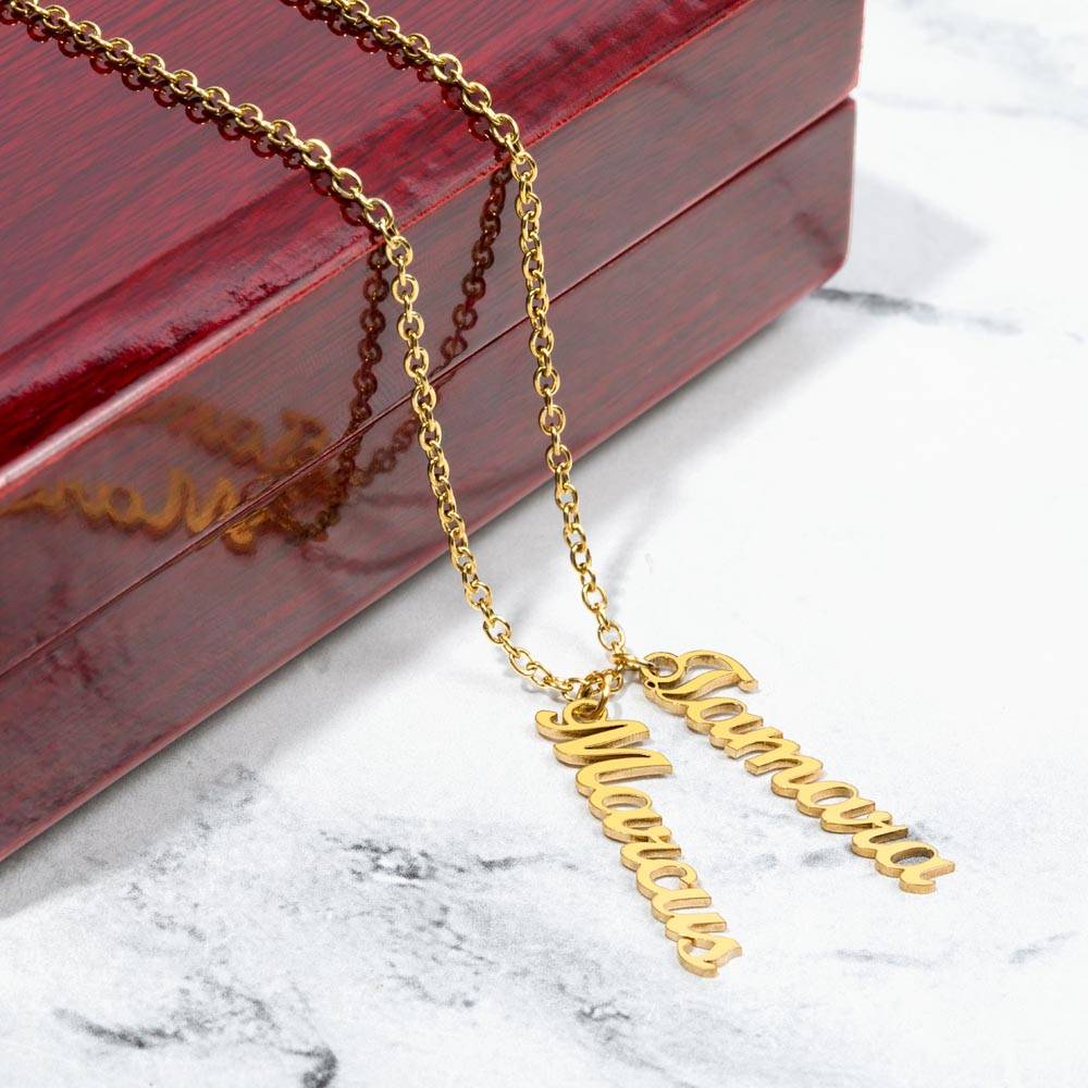 To Grandma - Vertical Name Necklace