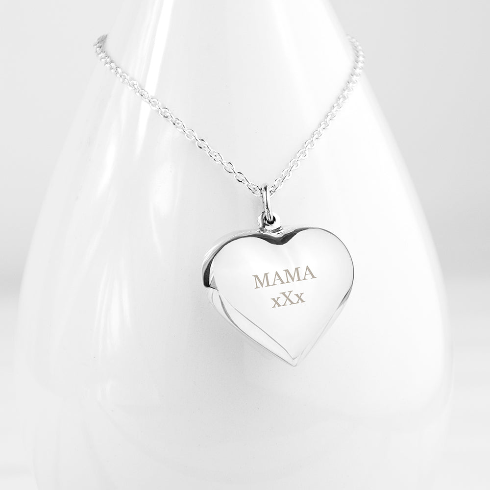 Personalised Silver Heart Necklace