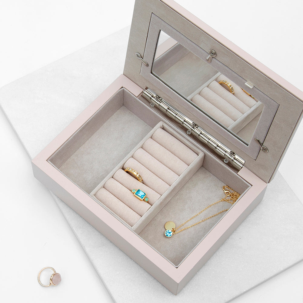 Personalised Nude Pink & Silver Photo Jewellery Box - Out of Stock