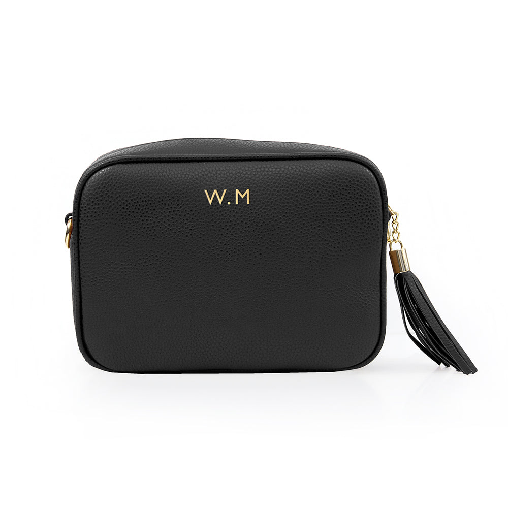 Personalised Vegan Leather Bag in Black