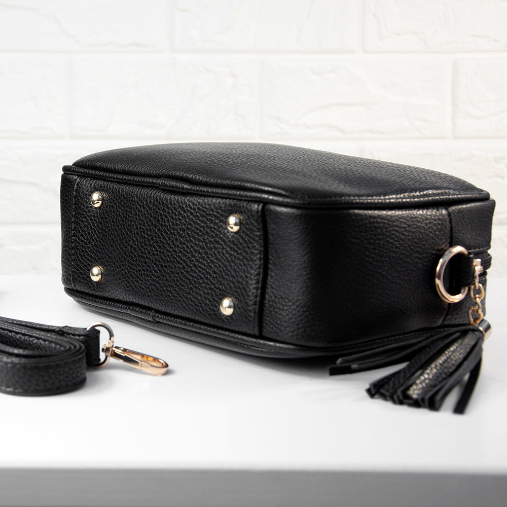 Personalised Vegan Leather Bag in Black