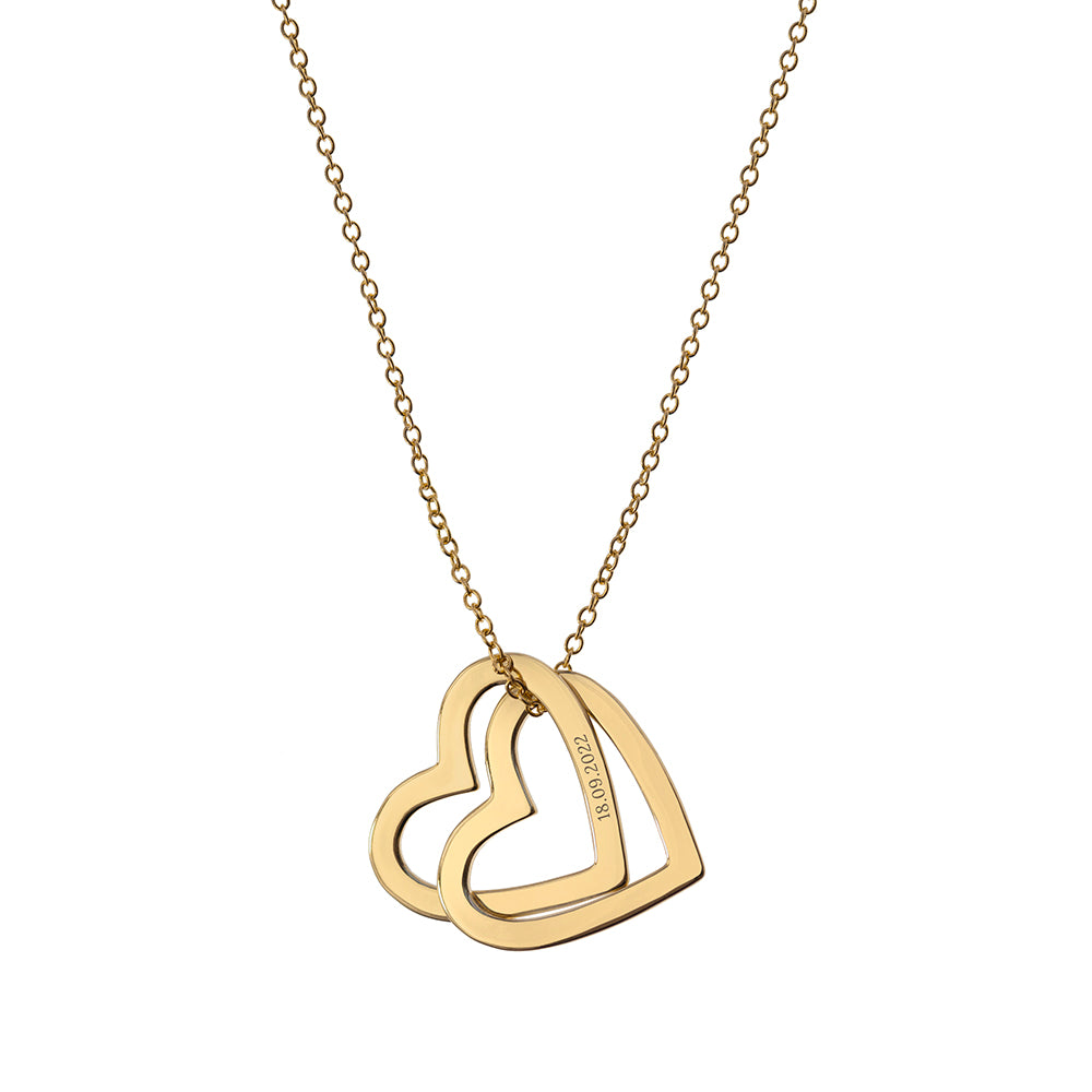 Personalised Entwined Hearts Necklace