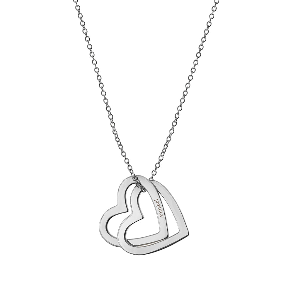 Personalised Entwined Hearts Necklace