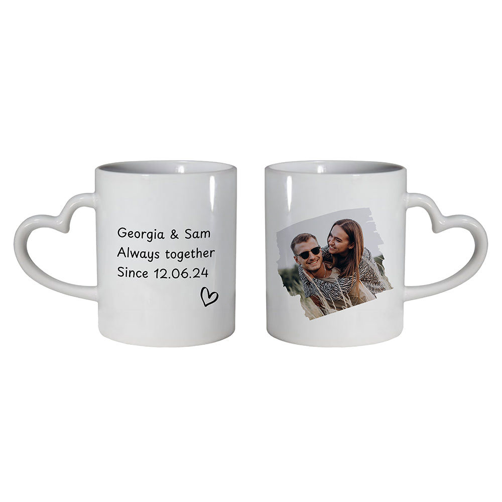 Personalised Couple's Photo Heart Handle Mug - Out of Stock