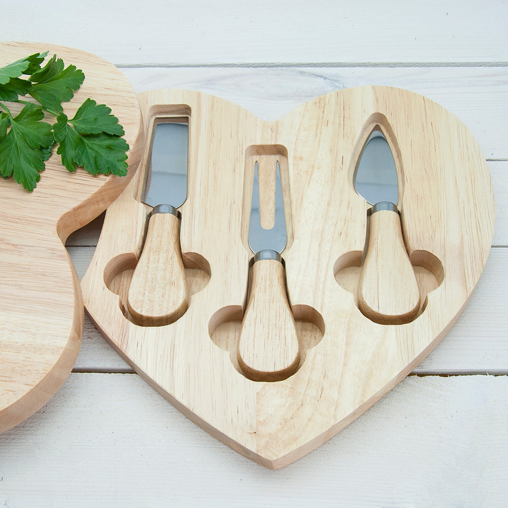 Love Birds Romantic Heart Cheese Board