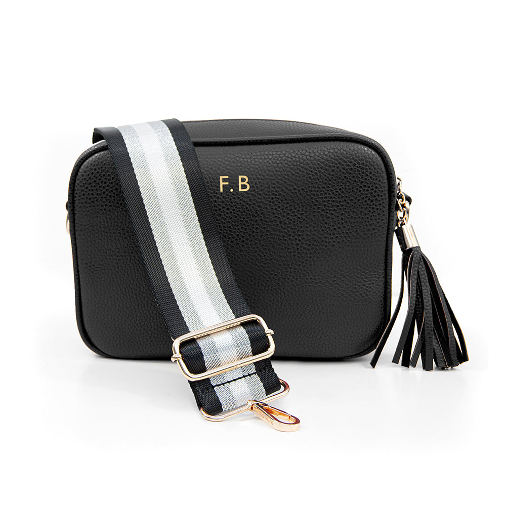 Personalised Vegan Leather Bag in Black