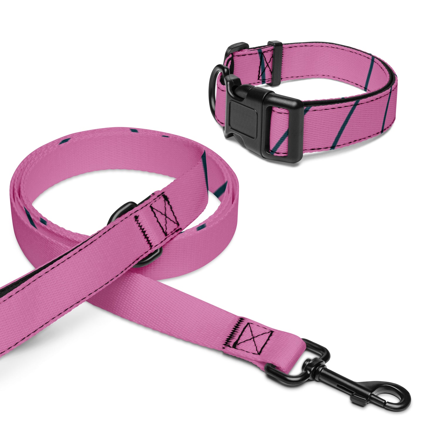 Pet Collar & Leash Set - Pink