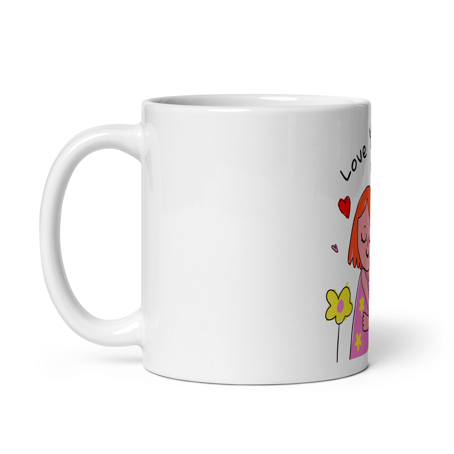 White glossy mug - Mother & Child