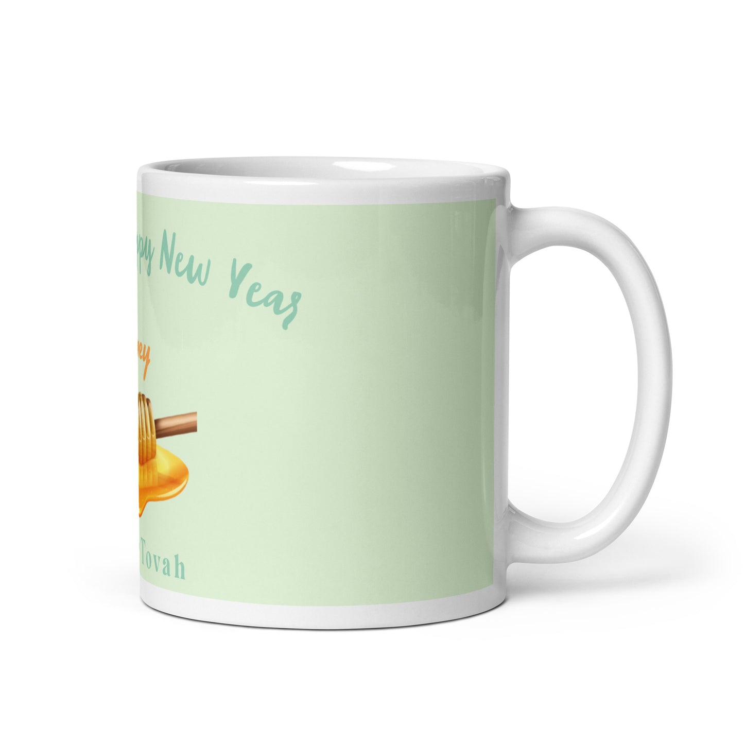 Shanah Tovah Green Glossy Mug