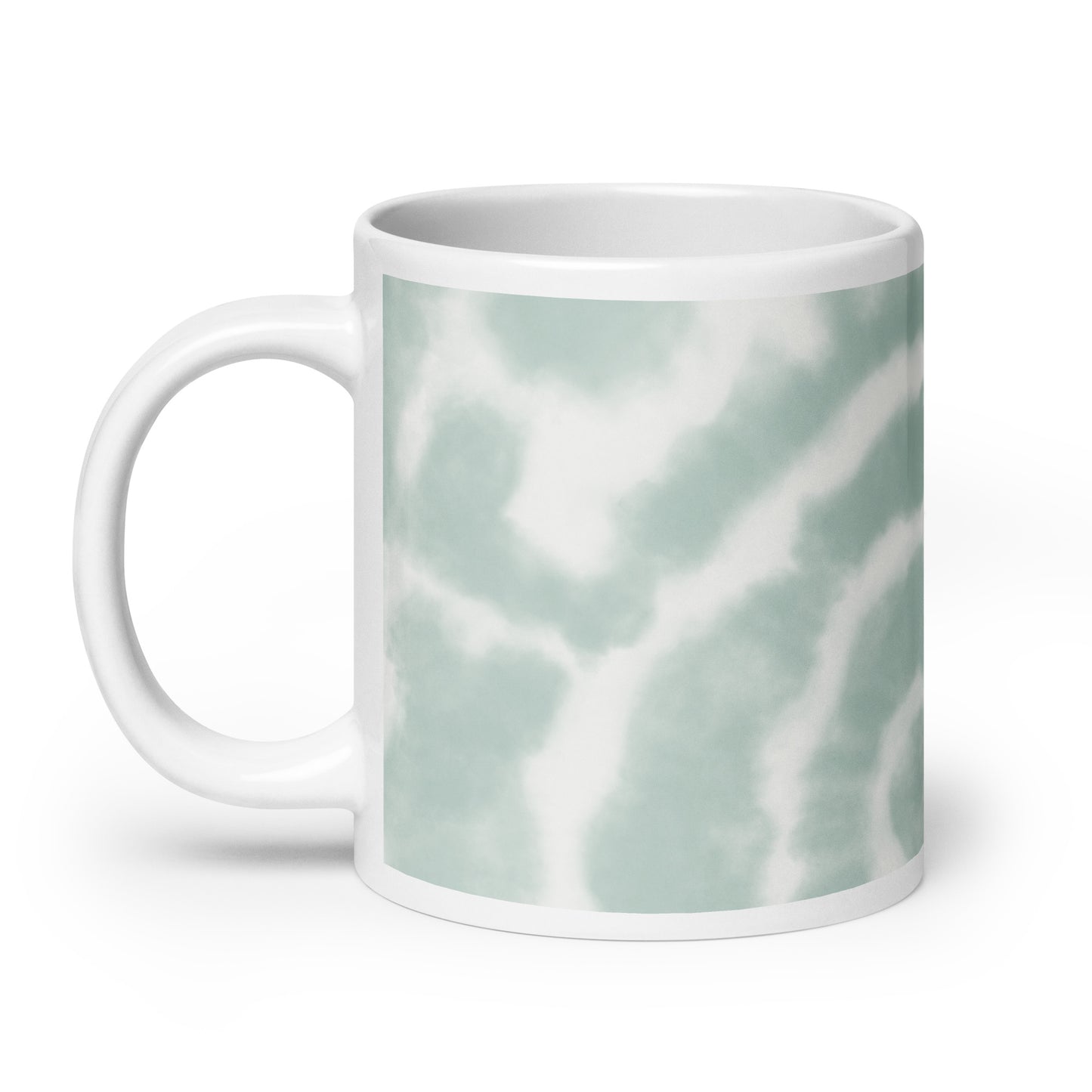 Green Tie-dye Glossy Mug