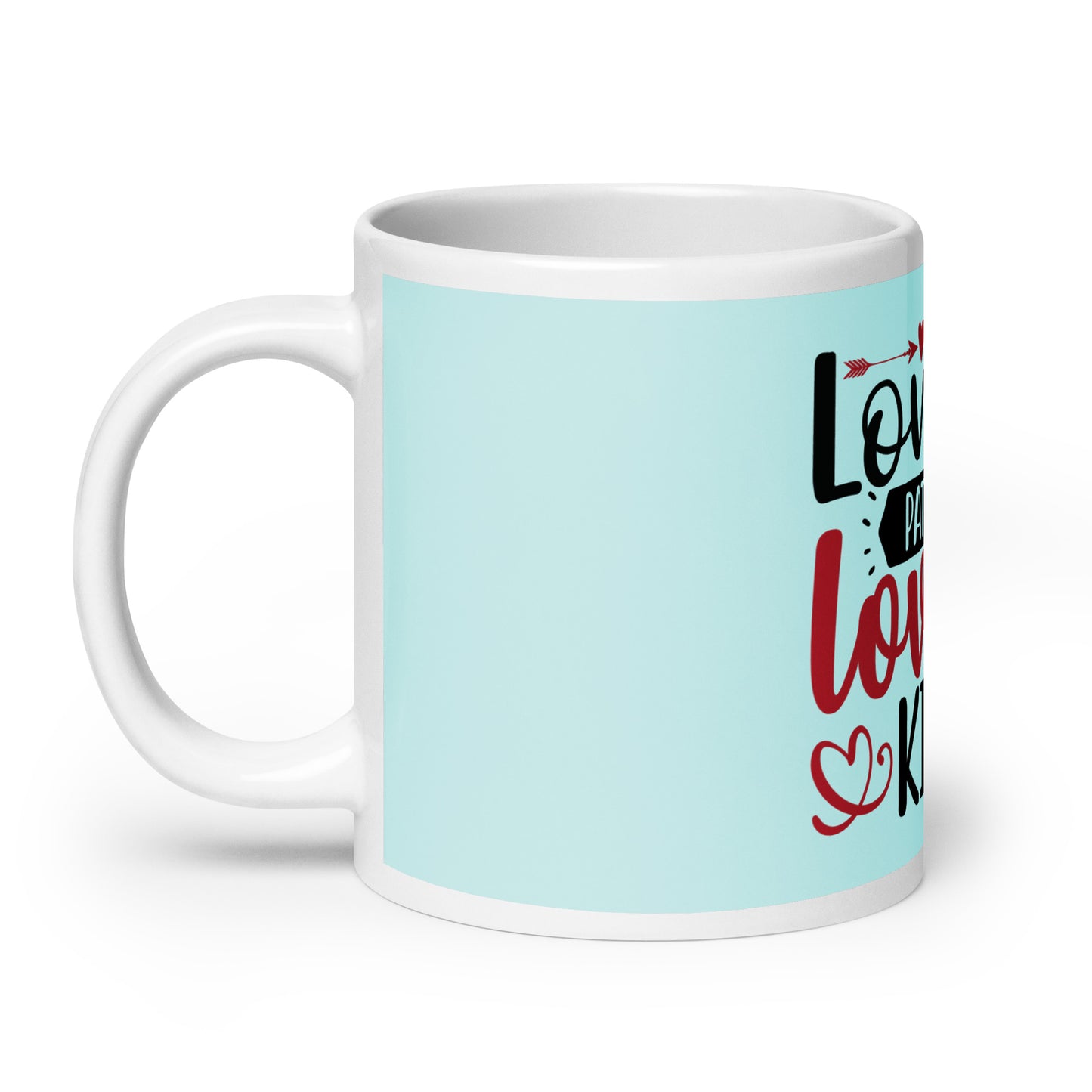 Love is Patient - Blue glossy mug