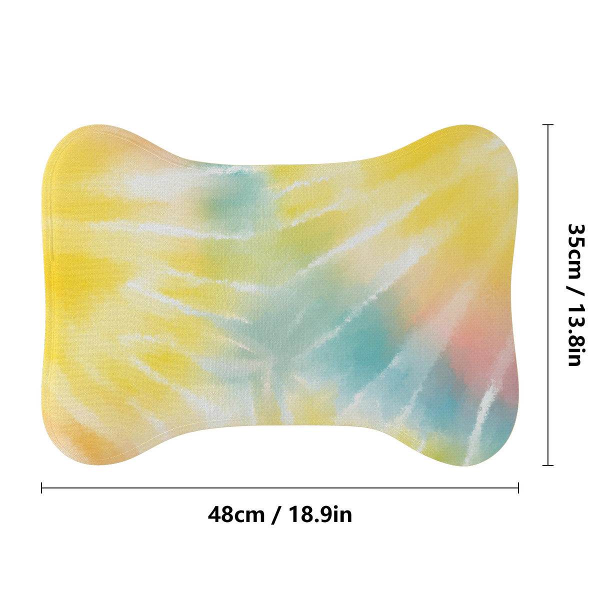 Big Paws, Bone-shaped, Tie-Dye Pet Rug