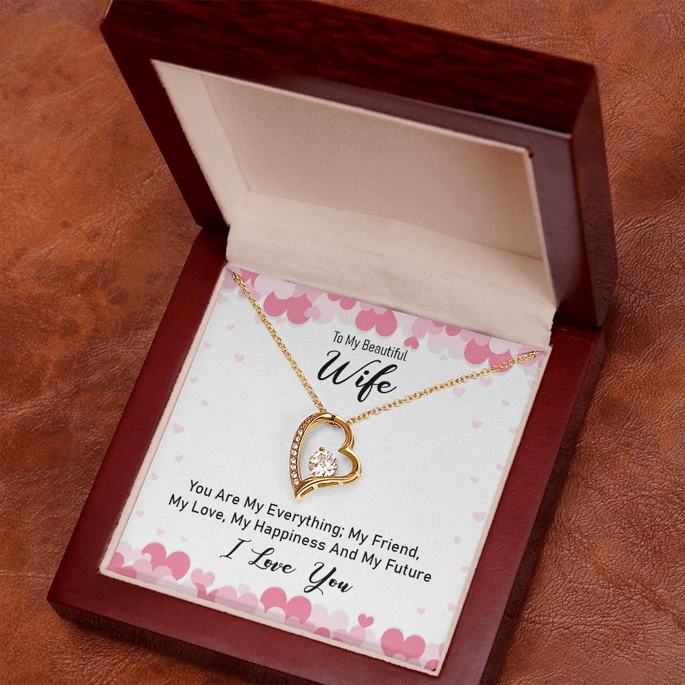 To My Wife: Forever Love Necklace with On Demand Message Card