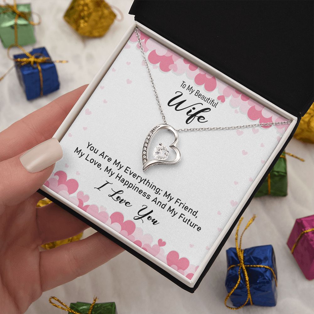 To My Wife: Forever Love Necklace with On Demand Message Card