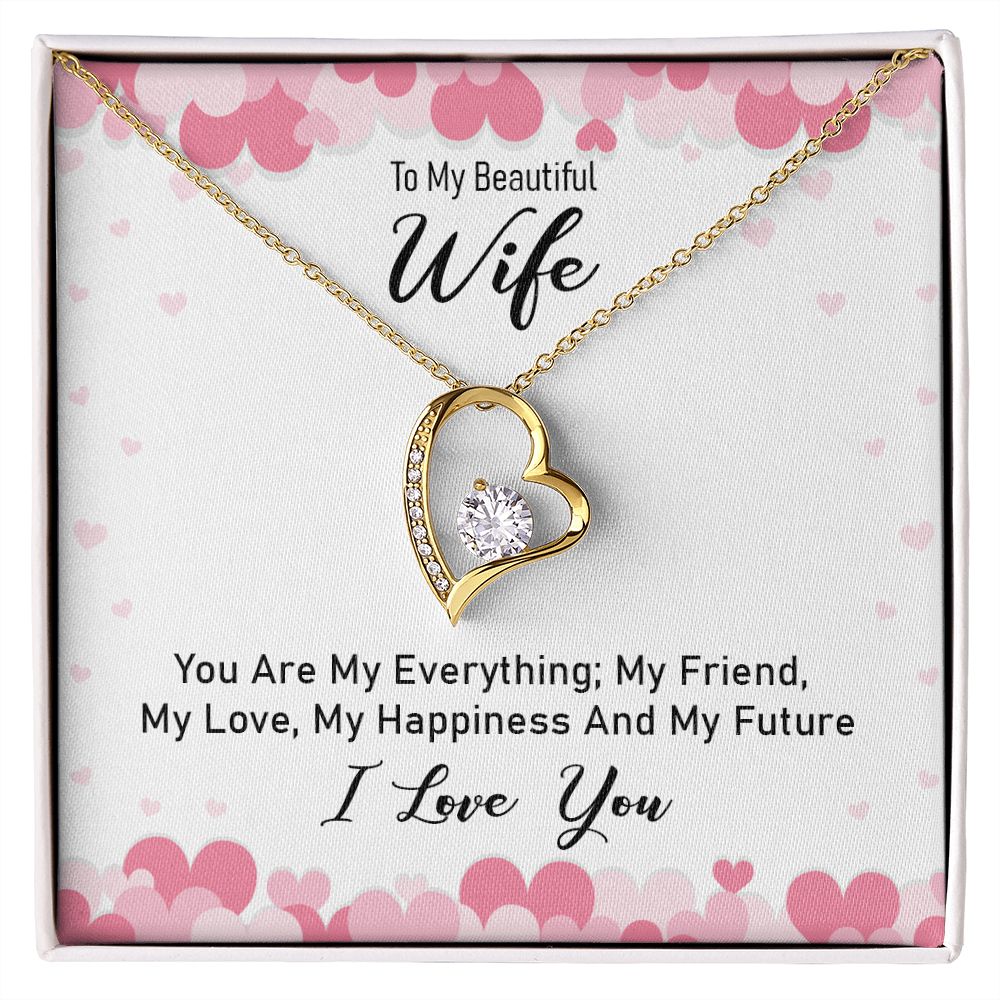 To My Wife: Forever Love Necklace with On Demand Message Card