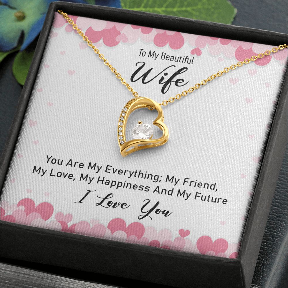 To My Wife: Forever Love Necklace with On Demand Message Card