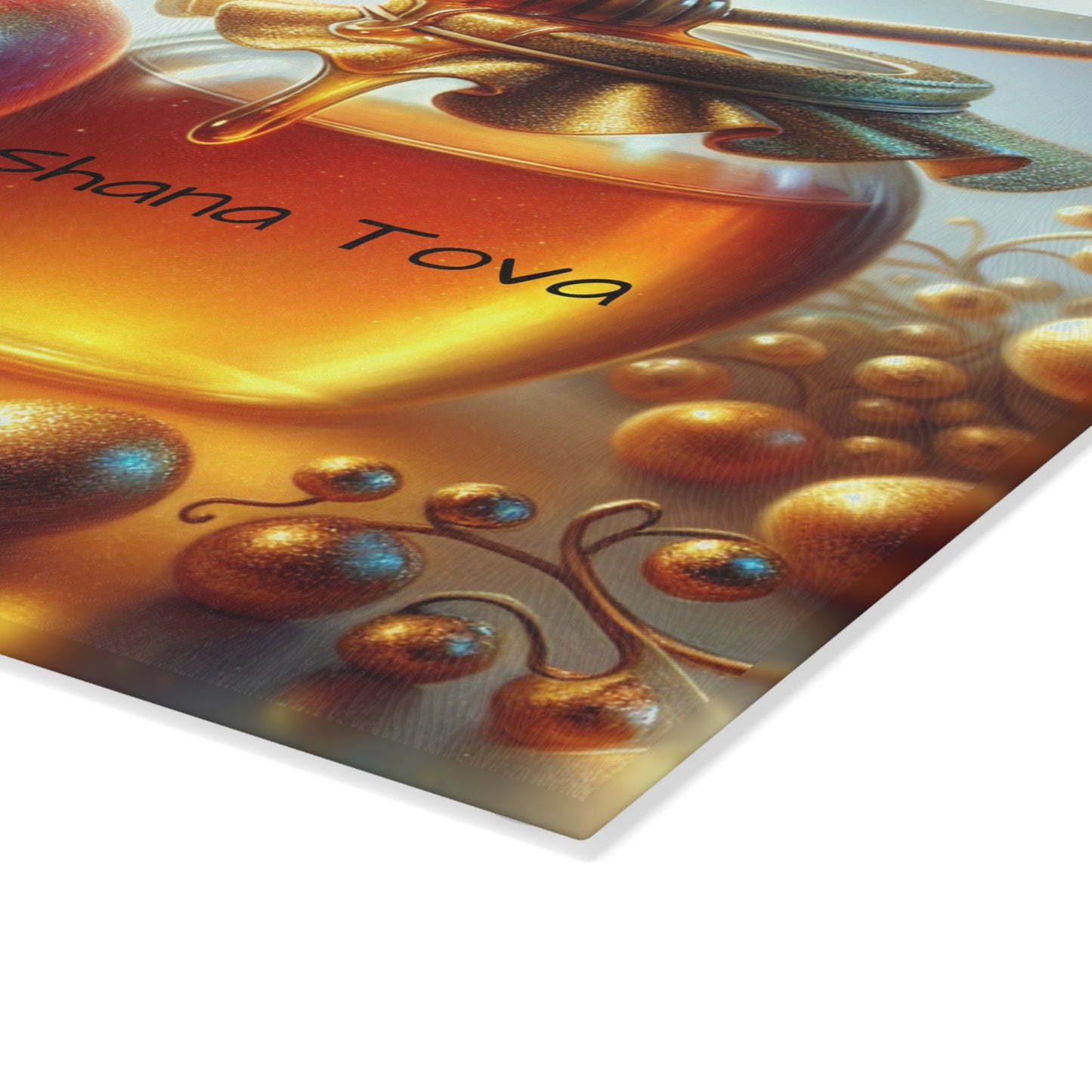 Rosh Hashanah Glass Cutting Board