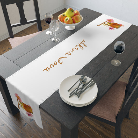 Rosh Hashanah Table Runner - White