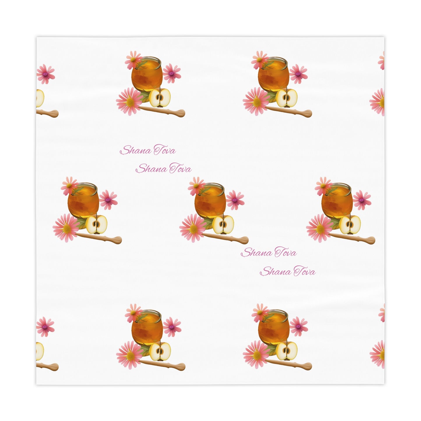 Rosh Hashanah Tablecloth - White