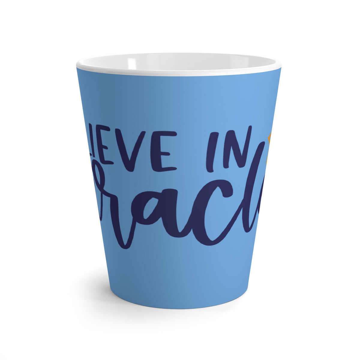 Chanukah Latte Mug Believe Miracles