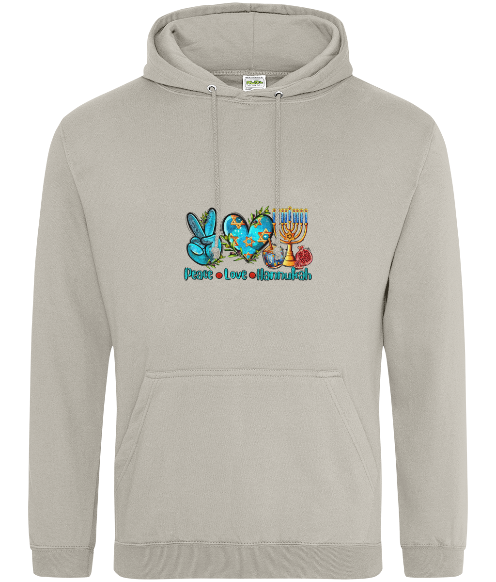 Hoodie Peace Love Hannukah