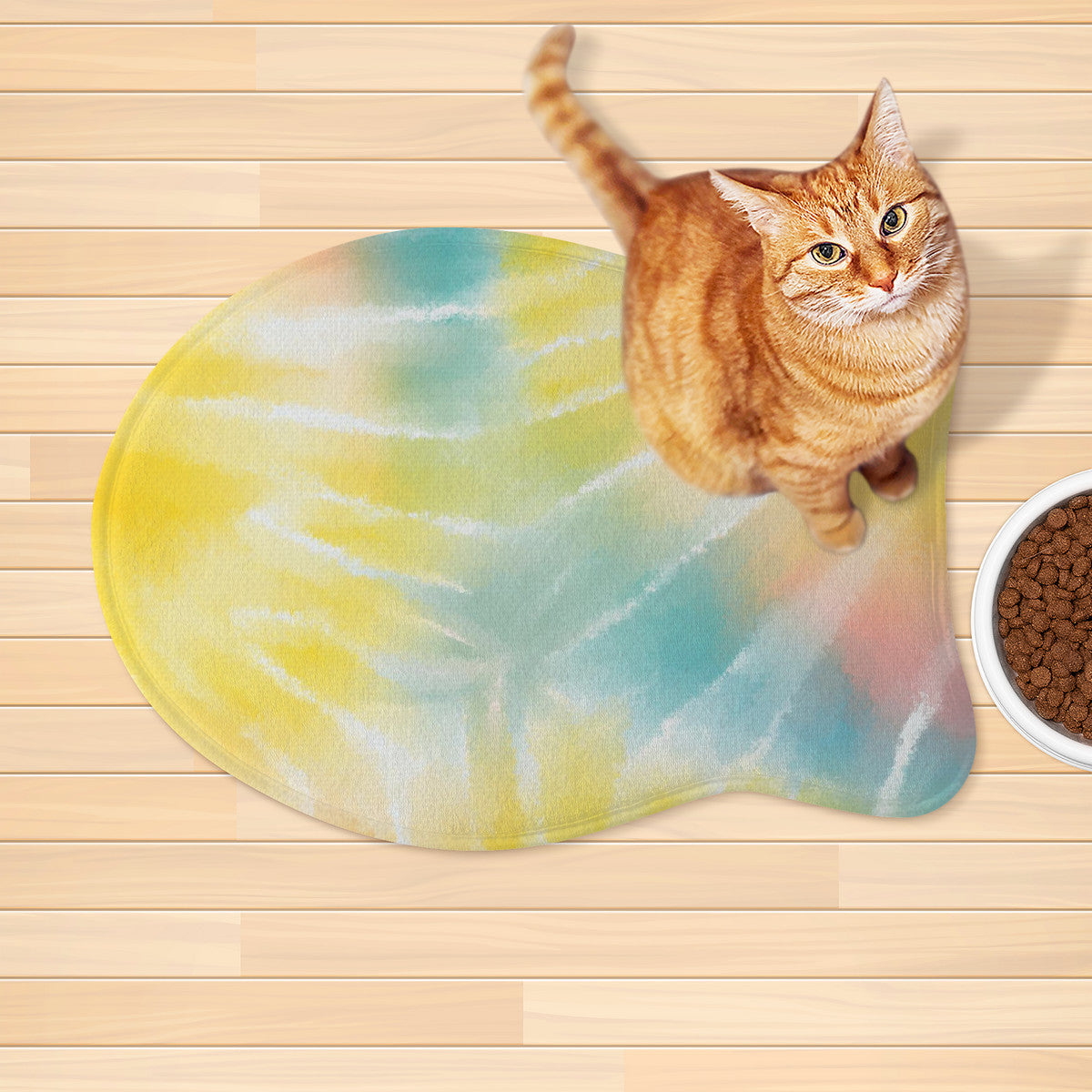 Tie Dye Cute Paws Pet Rug