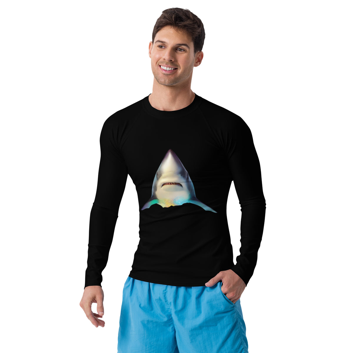 Swimwear Rash Guard Shark Detail