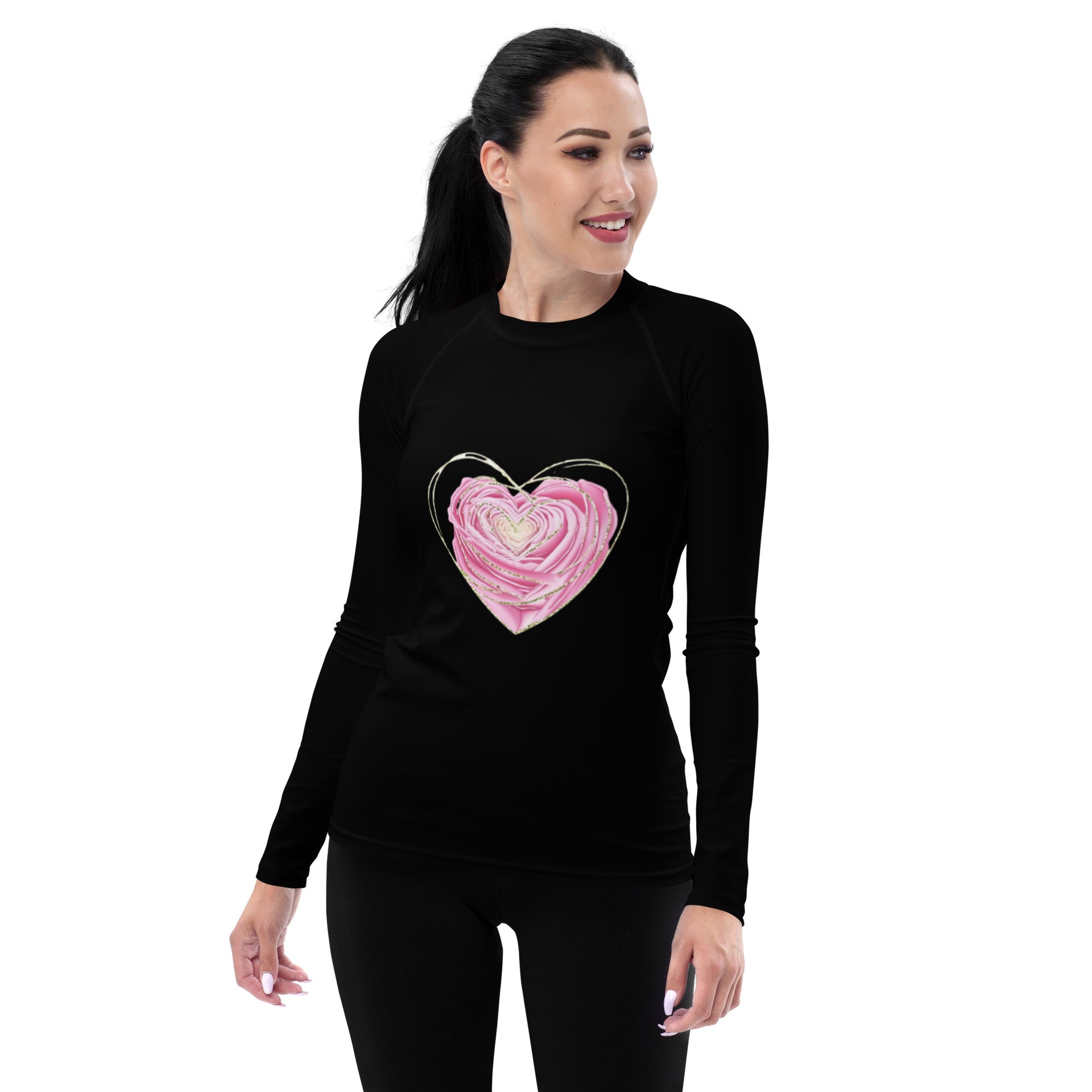 Swimwear Rash Guard Rose Detail