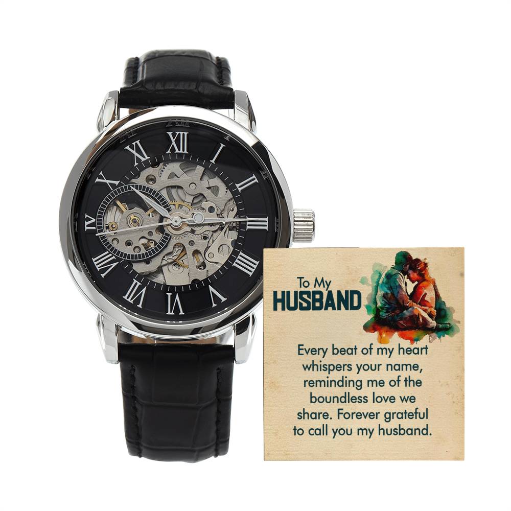To My Husband Openwork Watch