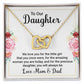 Daughter - Interlocking Hearts Necklace