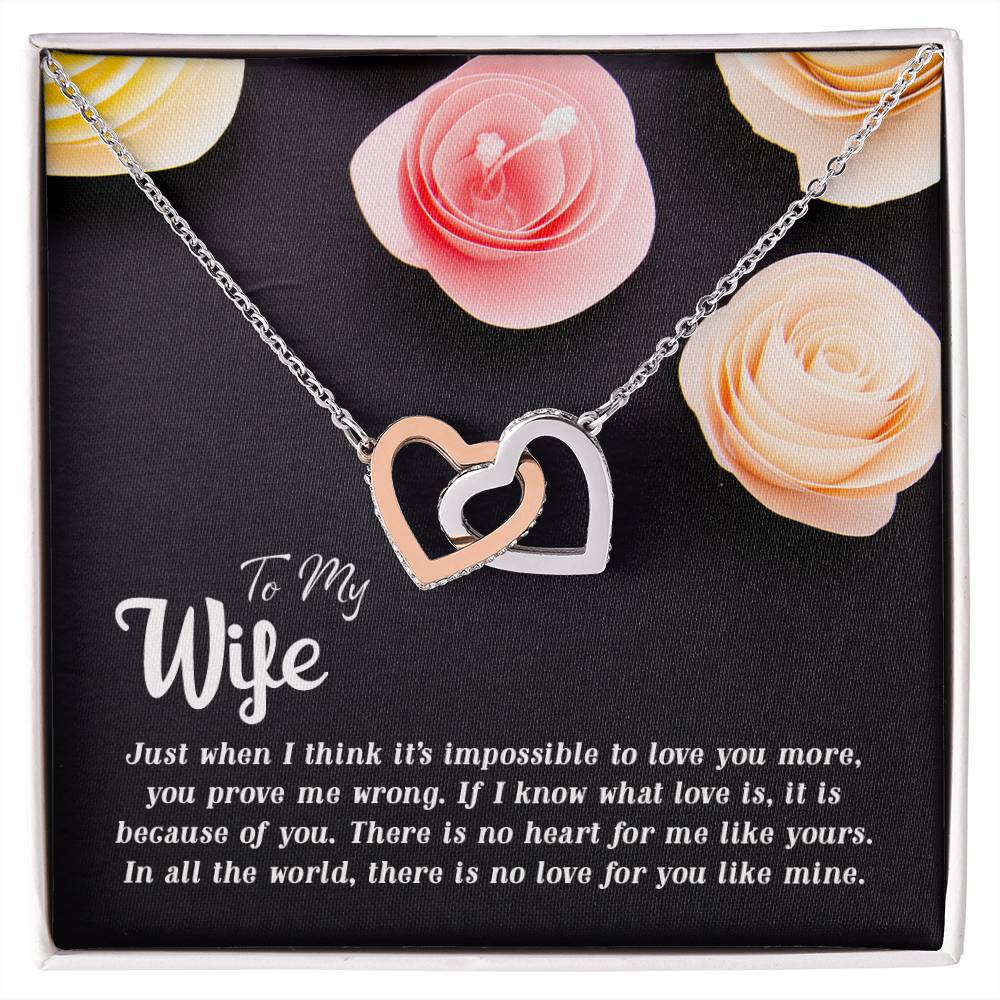 To My Wife Interlocking Hears Necklace
