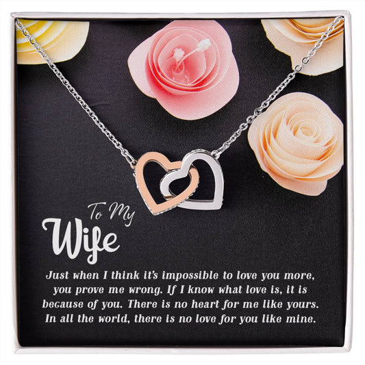 To My Wife - Interlocking Hears Necklace