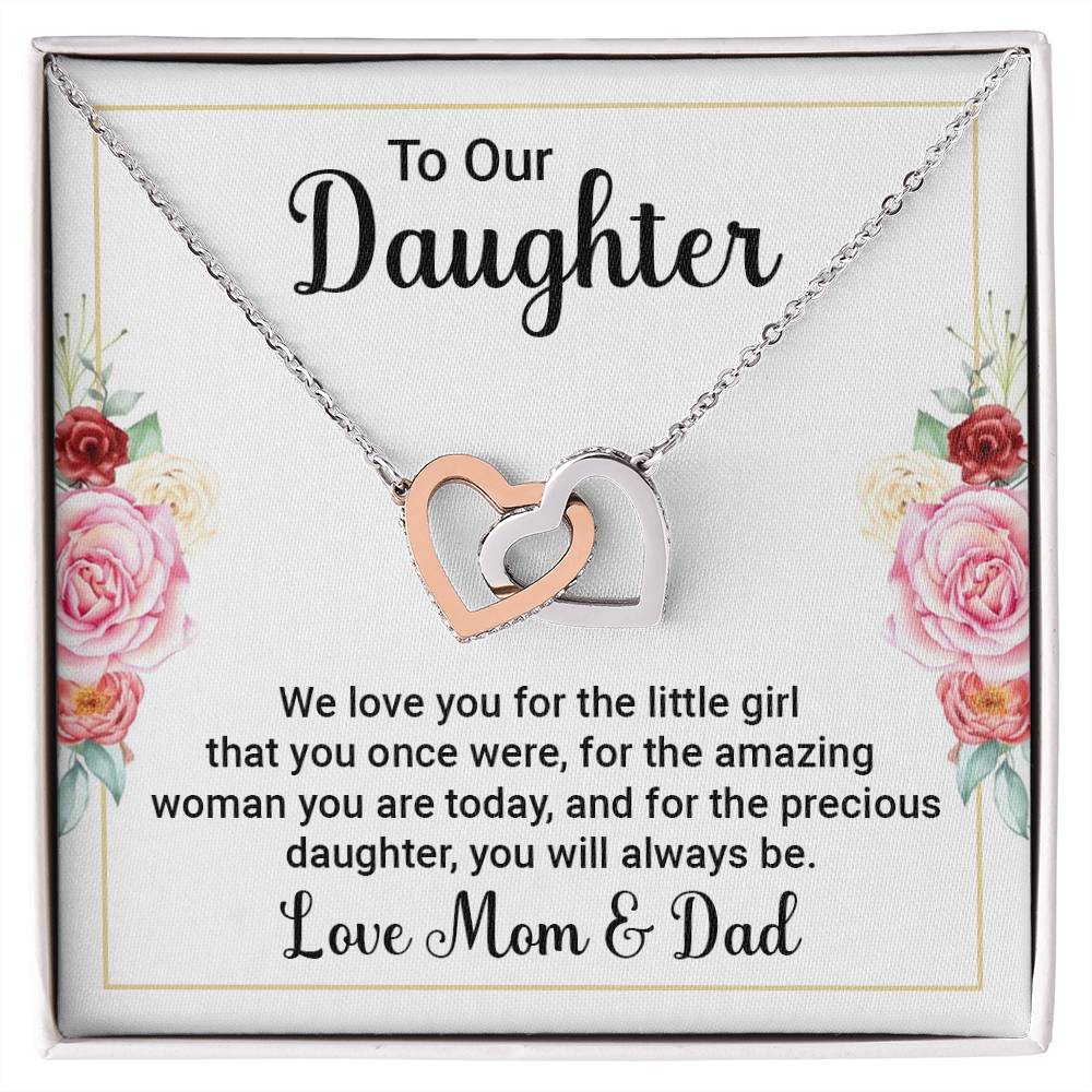 Daughter Interlocking Hearts Necklace