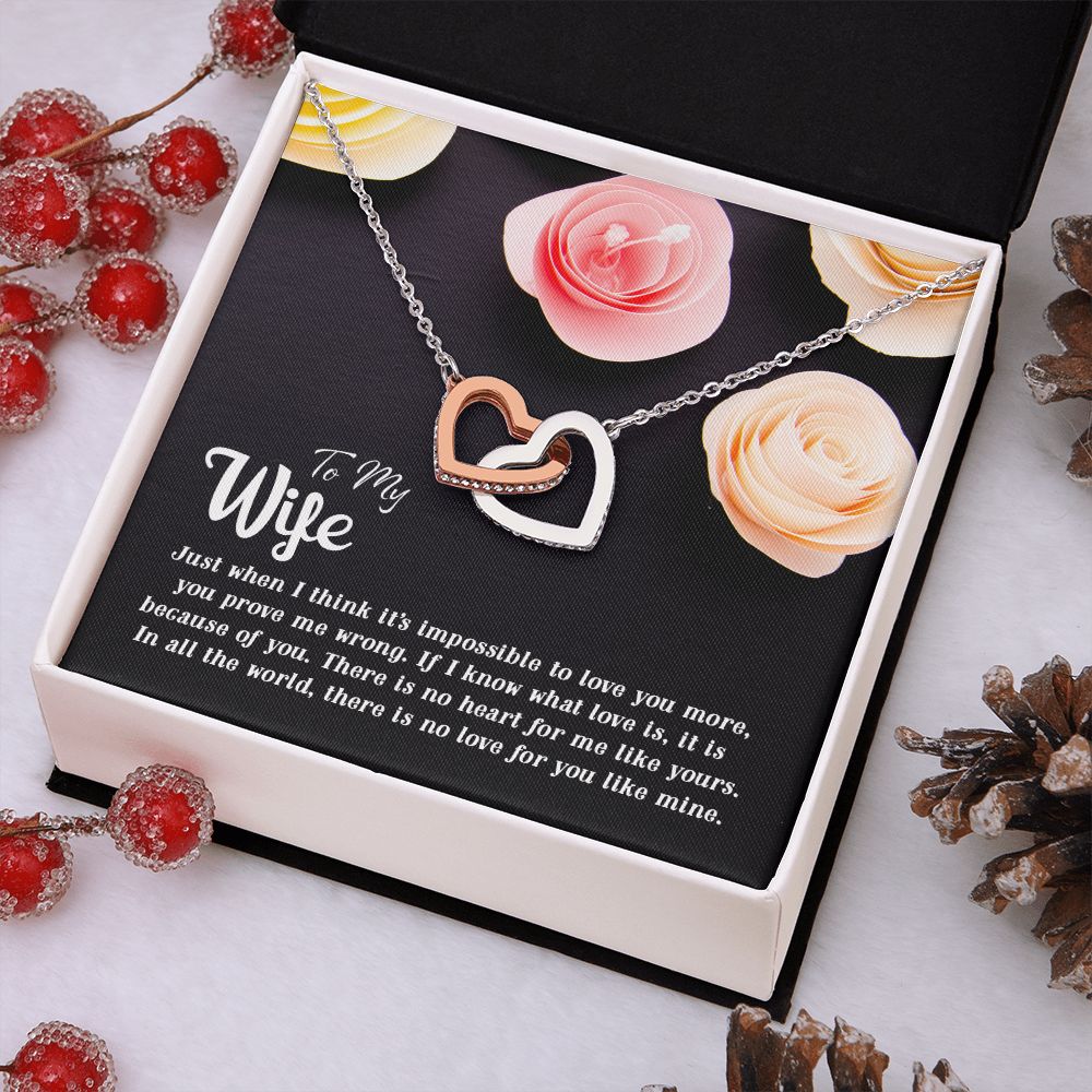 To My Wife - Interlocking Hears Necklace