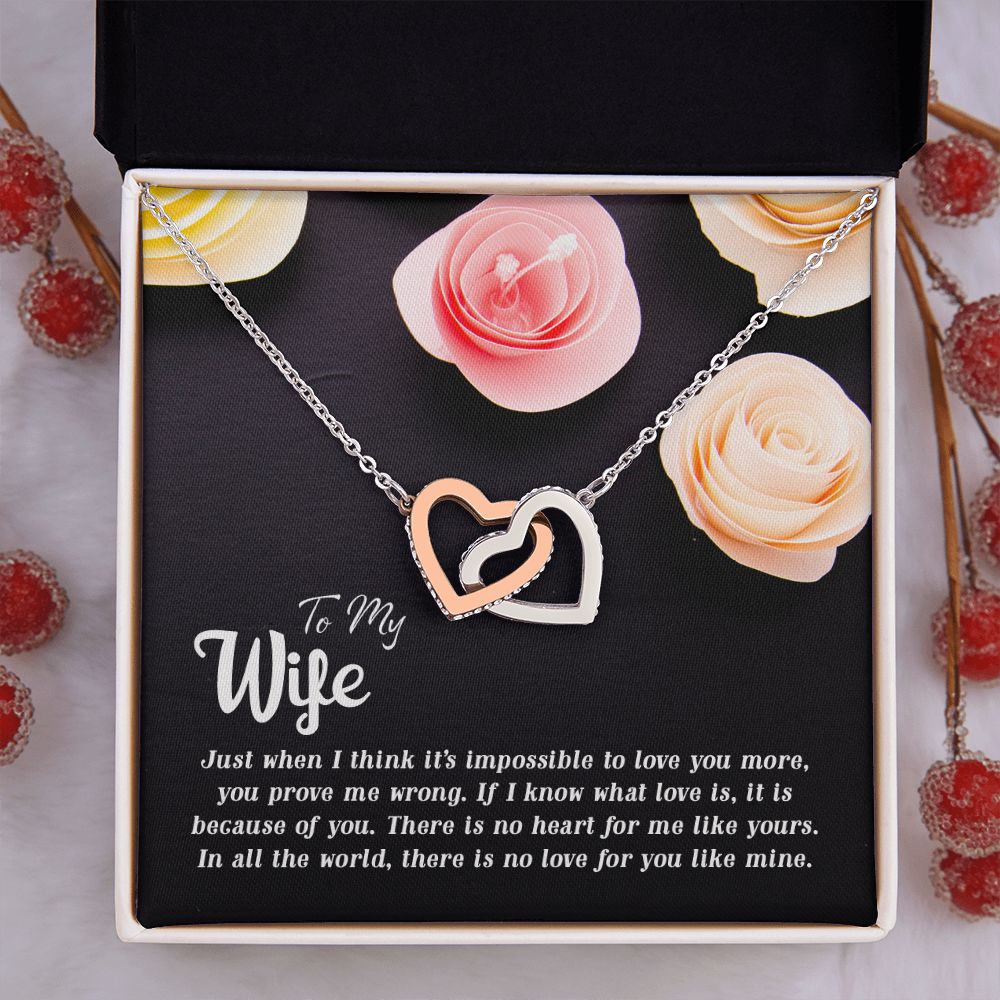 To My Wife - Interlocking Hears Necklace