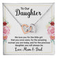 Daughter - Interlocking Hearts Necklace