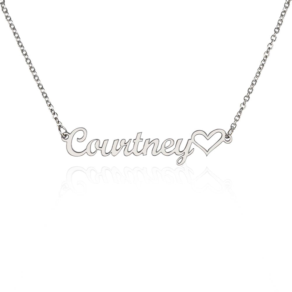 Name Necklace heart detail Mum