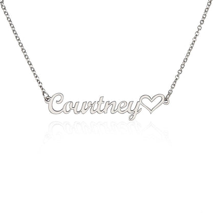 Name Necklace with heart detail for Mum