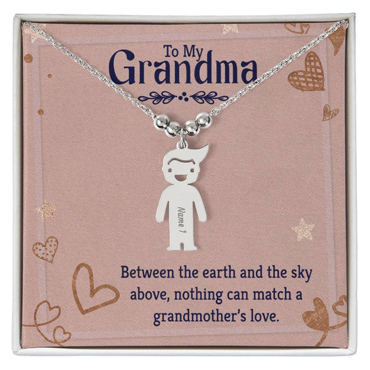 Kid Charm Necklace for Grandma