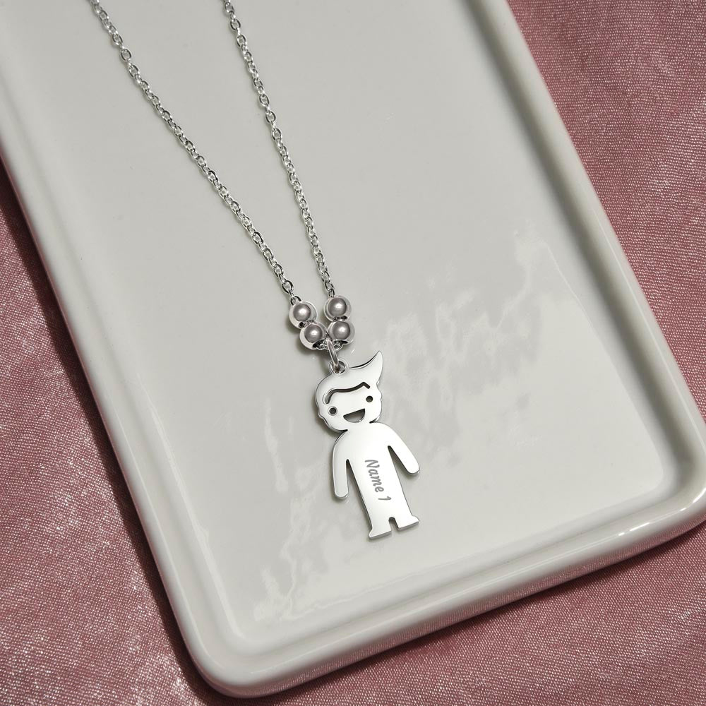 Kid Charm Necklace - To Our Grandma