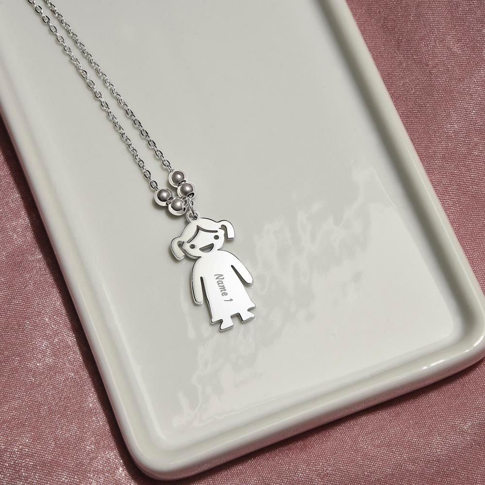 Kid Charm Necklace - To Our Grandma